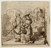 P+ 061
<br/>
De wegzending van Hagar en Ismaël (Gen.XXI; 14)
<br/>
<em>Eeckhout, Gerbrand van den (1621-1674)</em>
